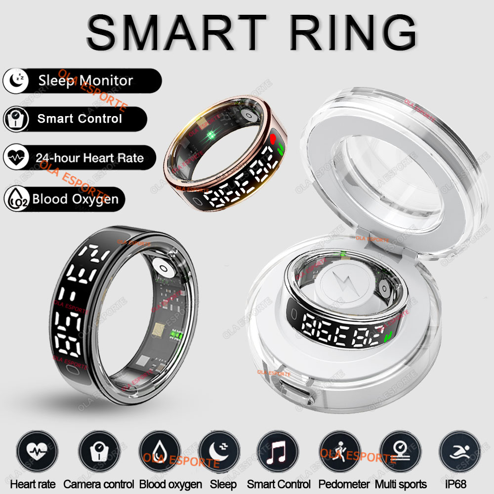 Health Monitors - R13 Smart Ring with Display Screen