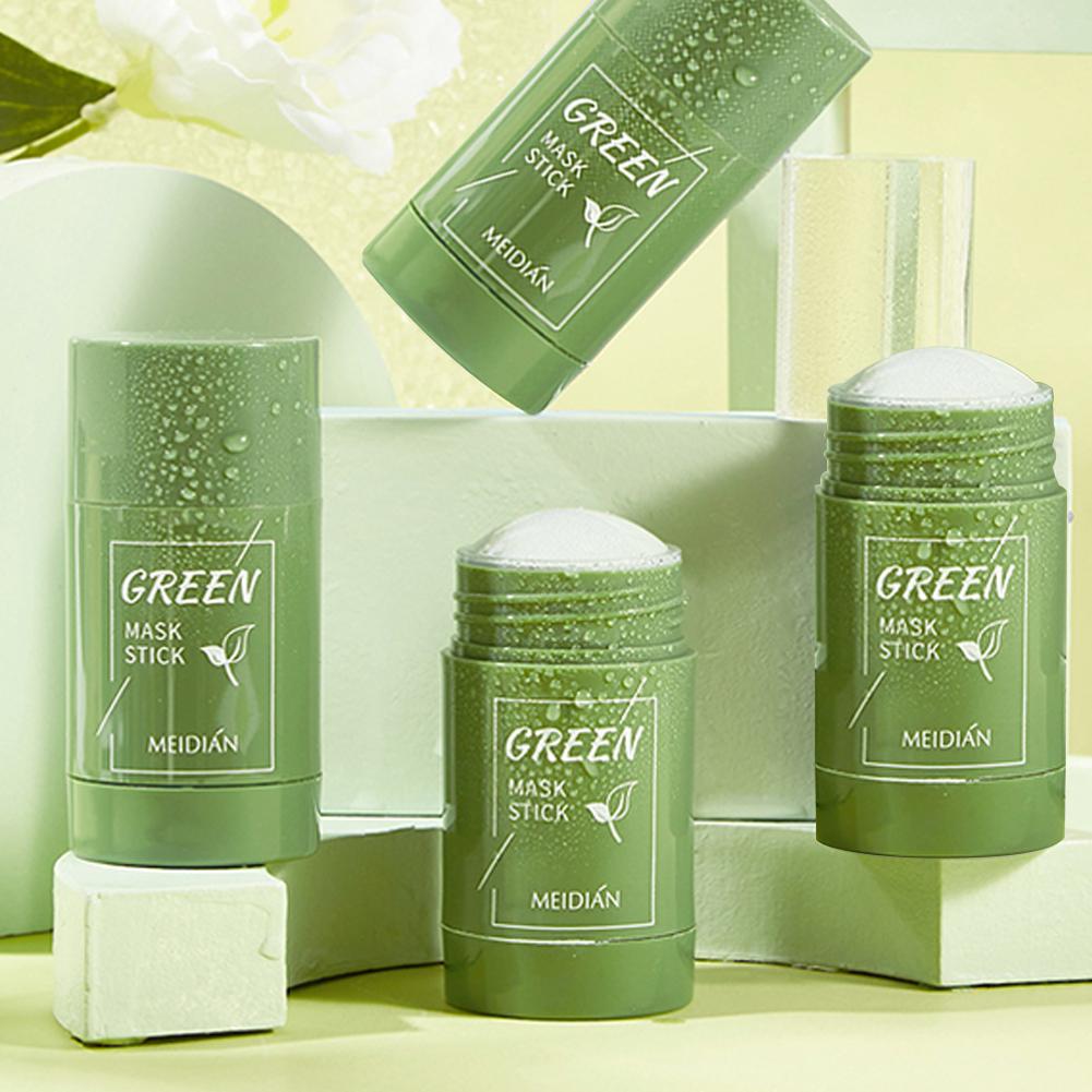 Green Tea Cleansing Clay Mask - Solid Green Tea Facial Mask Stick