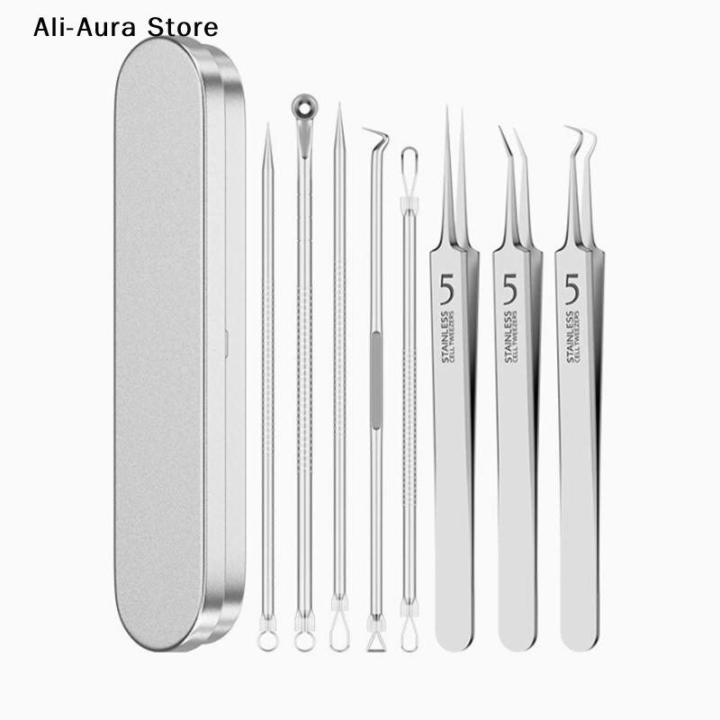 Skincare - 7/8Pcs Blackhead Remover Kit Professional Blackhead