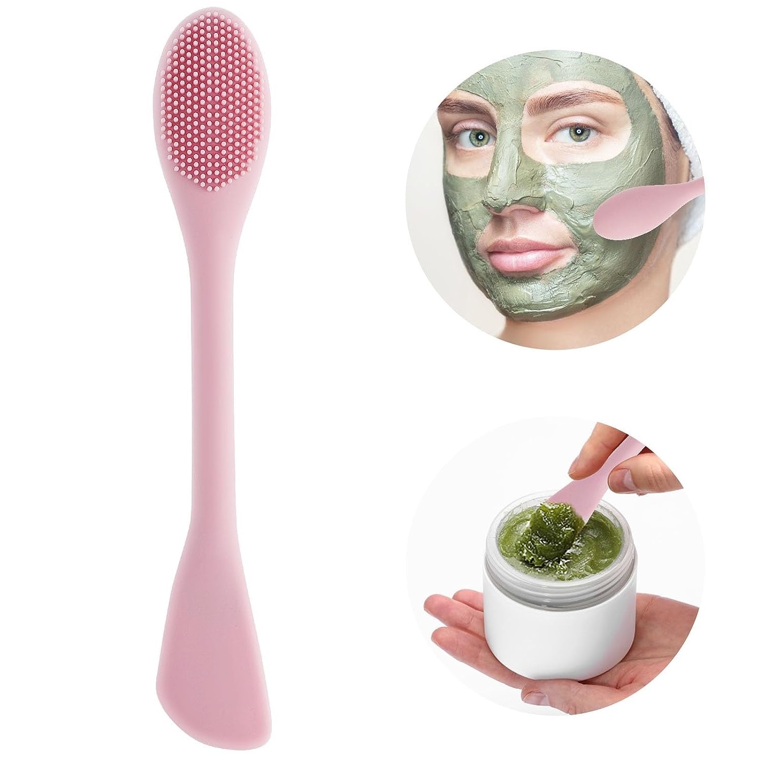 1PC Double Headed Silicone Fac - Silicone Face Scrubber Electric recension och pris