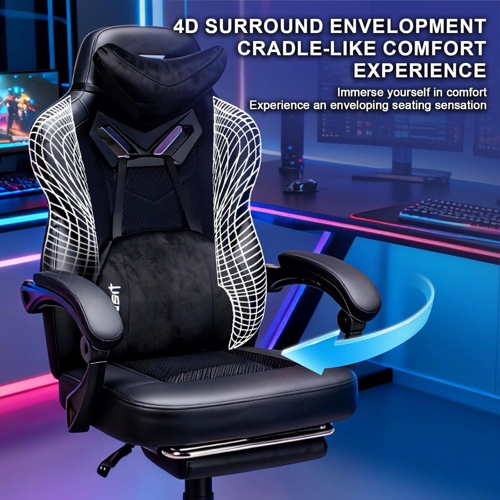 Gaming Chair PRO, Ergonomic Ga - Massage recension och pris