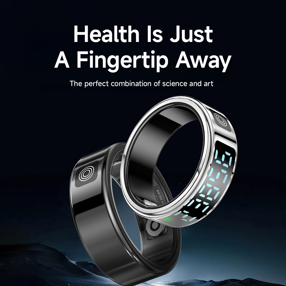 New Smart Ring SR08 LED Displa - Health Monitors recension och pris